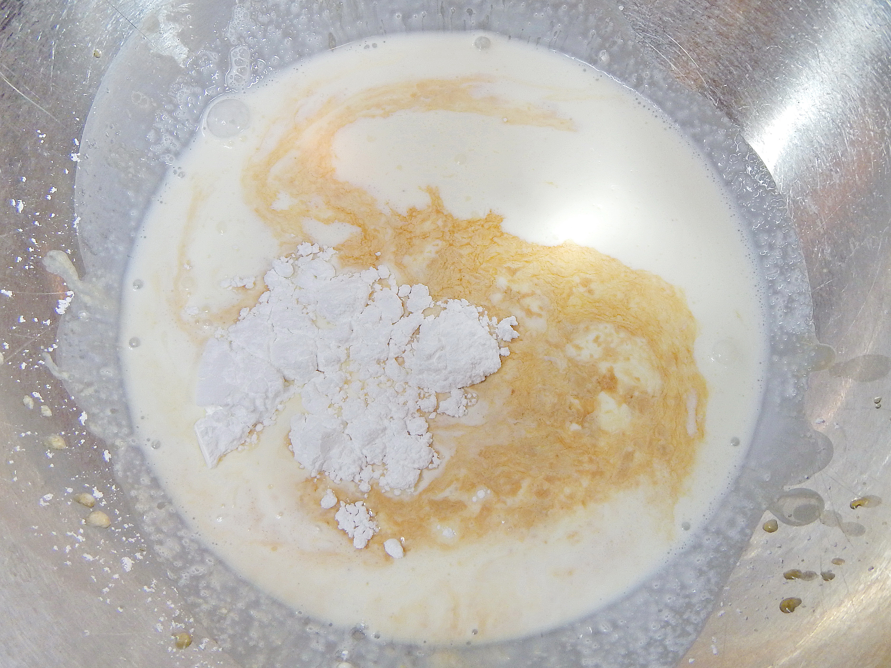 Whipped Cream Ingredients in Bowl