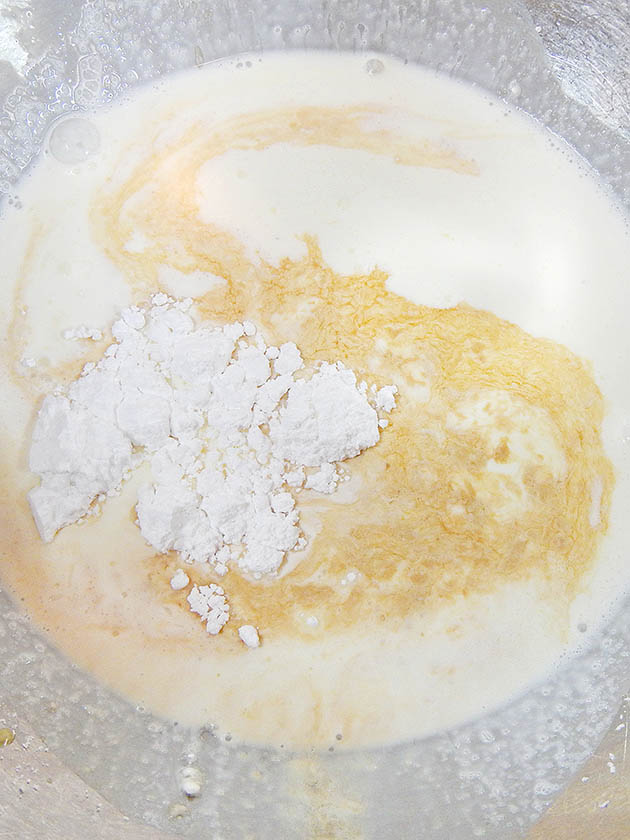 Ingredients for Whipped Cream in a mixing bowl