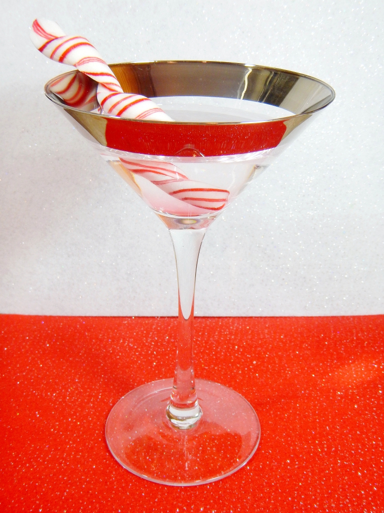 Candy Cane Martini Swizzle Stick