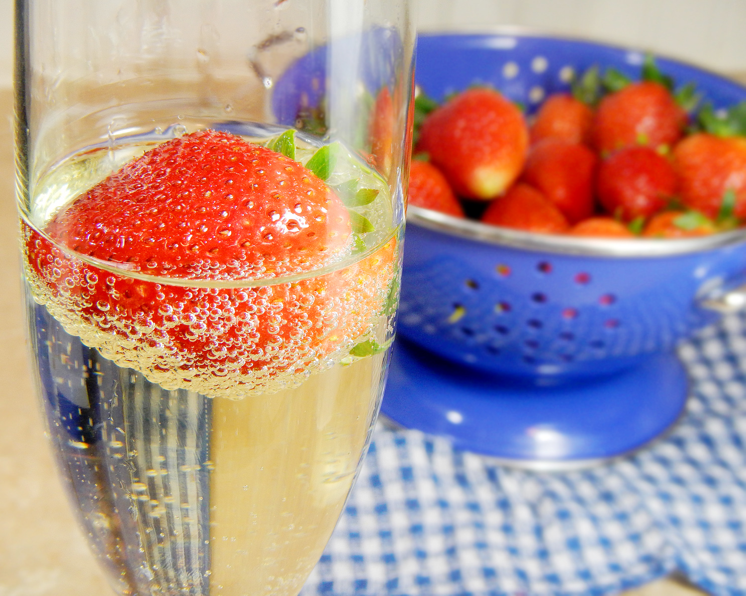 Strawberry in a Champagne Glass