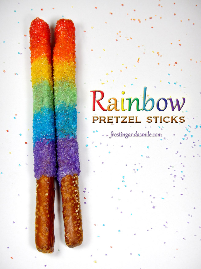 Rainbow Pretzel Sticks