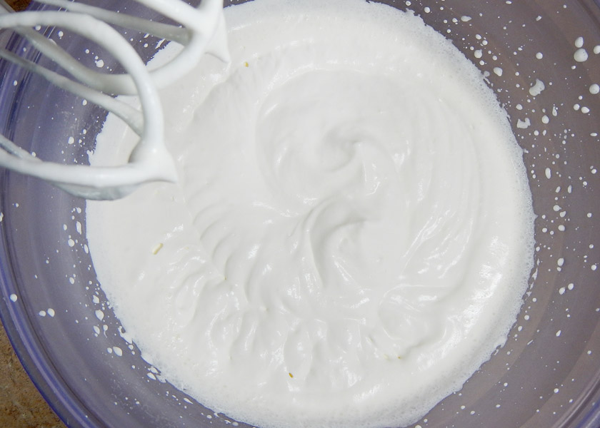 Whipped Cream Whipped to Soft Peaks
