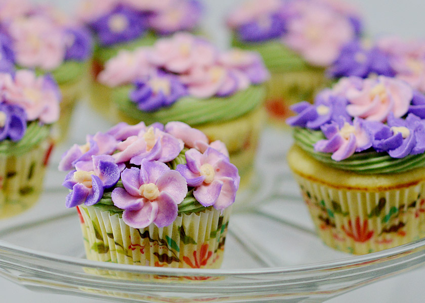 Flower bunch cupcakes