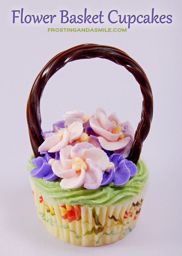 Flower Basket Cupcakes