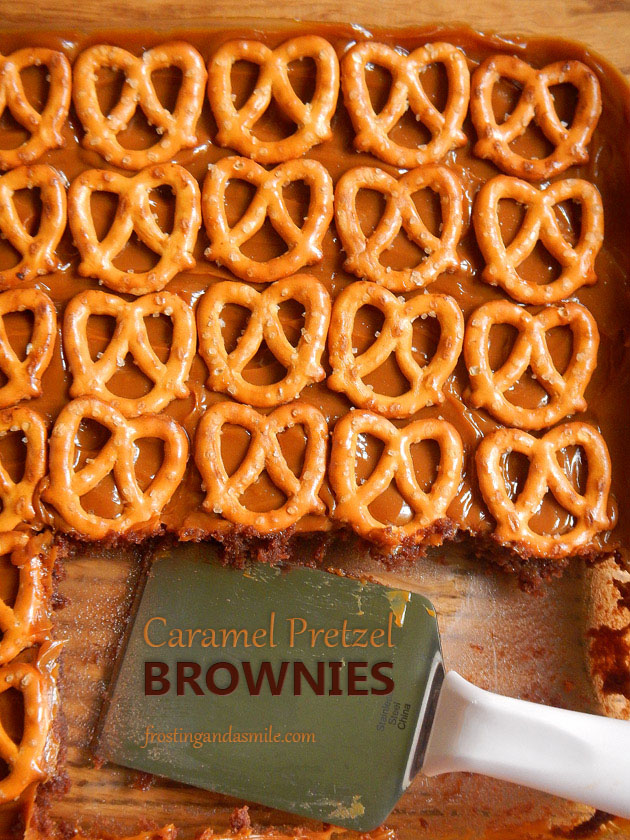 Easy Caramel Pretzel Brownies