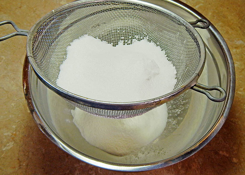 Dry Ingredients in Sifter