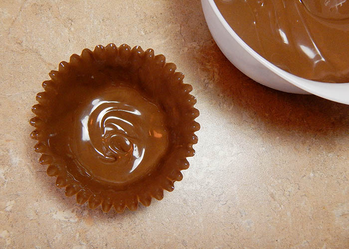 A Chocolate Lined Foil Cupcake Wrapper