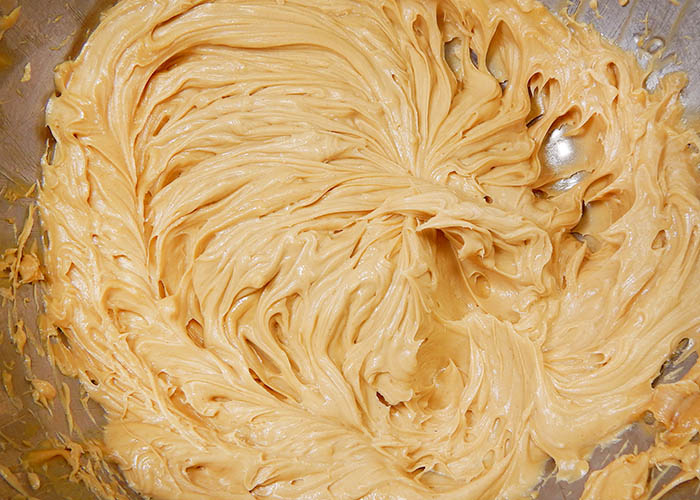 A big bowl of peanut butter frosting
