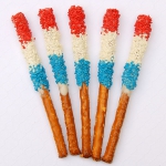 Red, White, and Blue Pretzel Sticks (Pretzel Sparklers)
